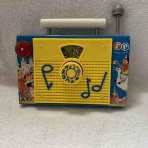 Vintage Fisher-Price TV-Radio "The Farmer‎ in The Dell" Toy *WORKS*